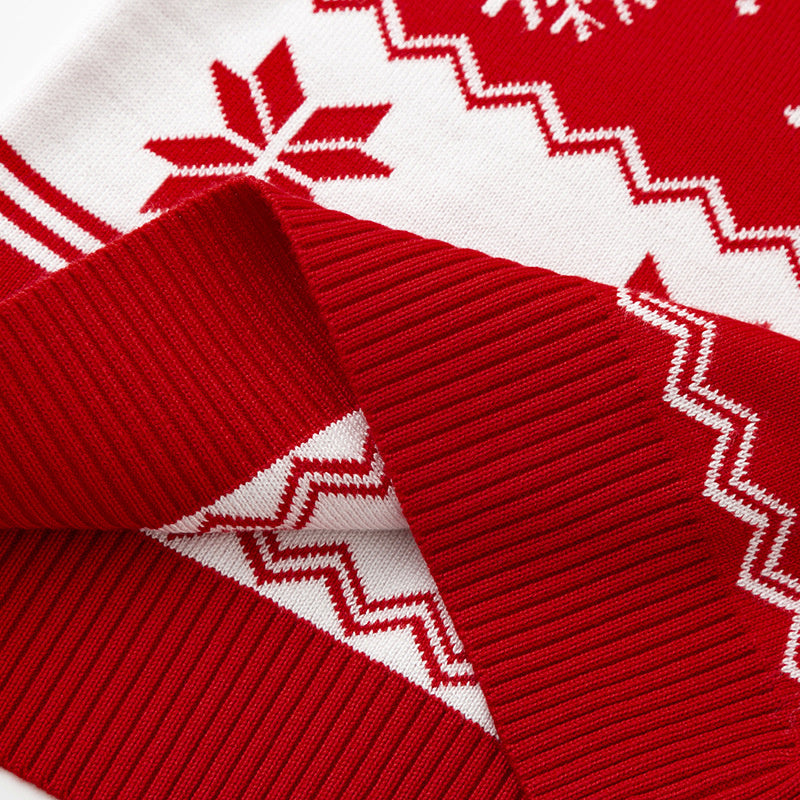 Weihnachtspullover Familie Mit Rentier Motiv | Warm Strick