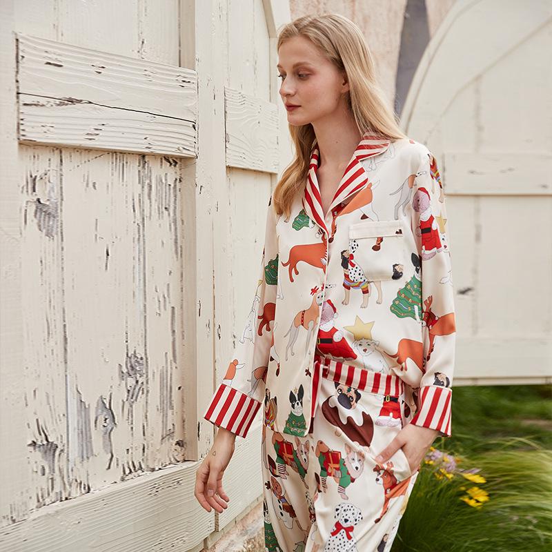 Weihnachtspyjama Damen Festlicher | Zweiteiler