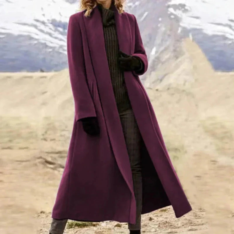 Winterjacke Damen Mantel Mit Klarem Schnitt & Maxi-Länge | Elegant
