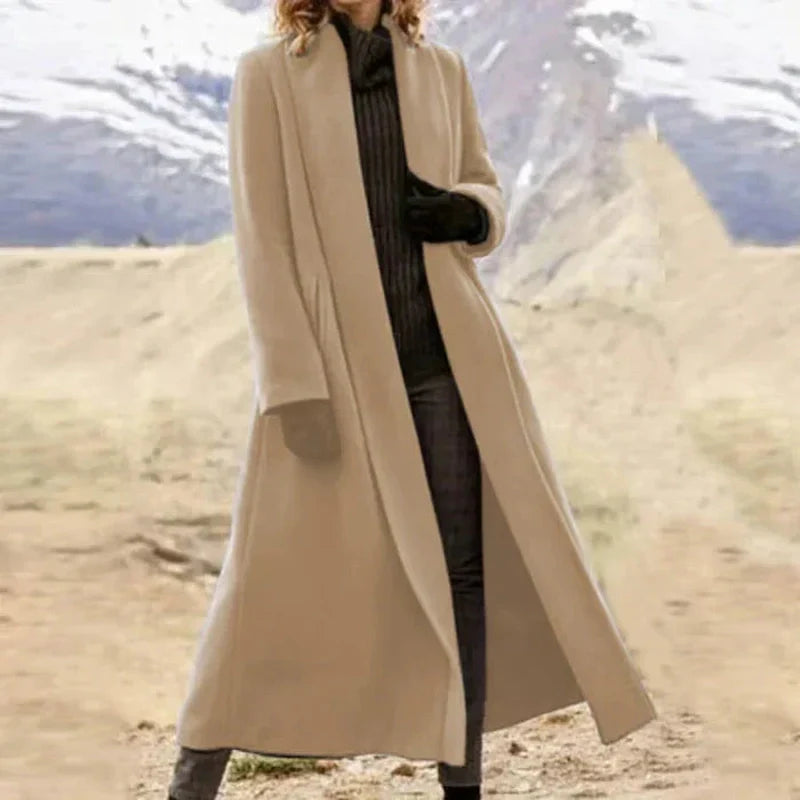 Winterjacke Damen Mantel Mit Klarem Schnitt & Maxi-Länge | Elegant