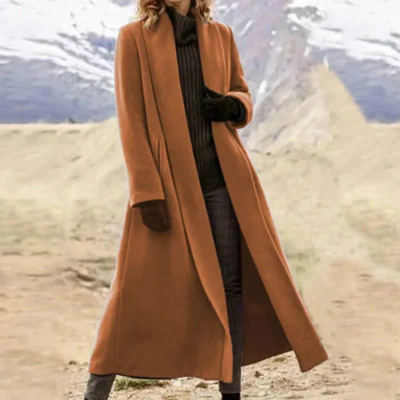 Winterjacke Damen Mantel Mit Klarem Schnitt & Maxi-Länge | Elegant
