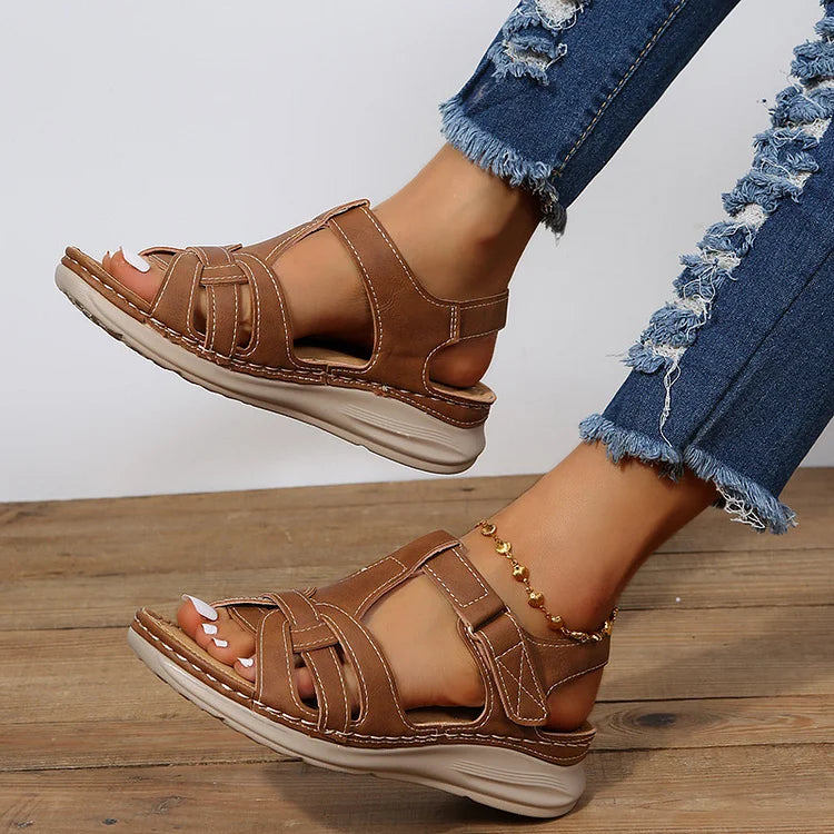 Laird - Orthopädische Leder Sandalen Vintage Stil