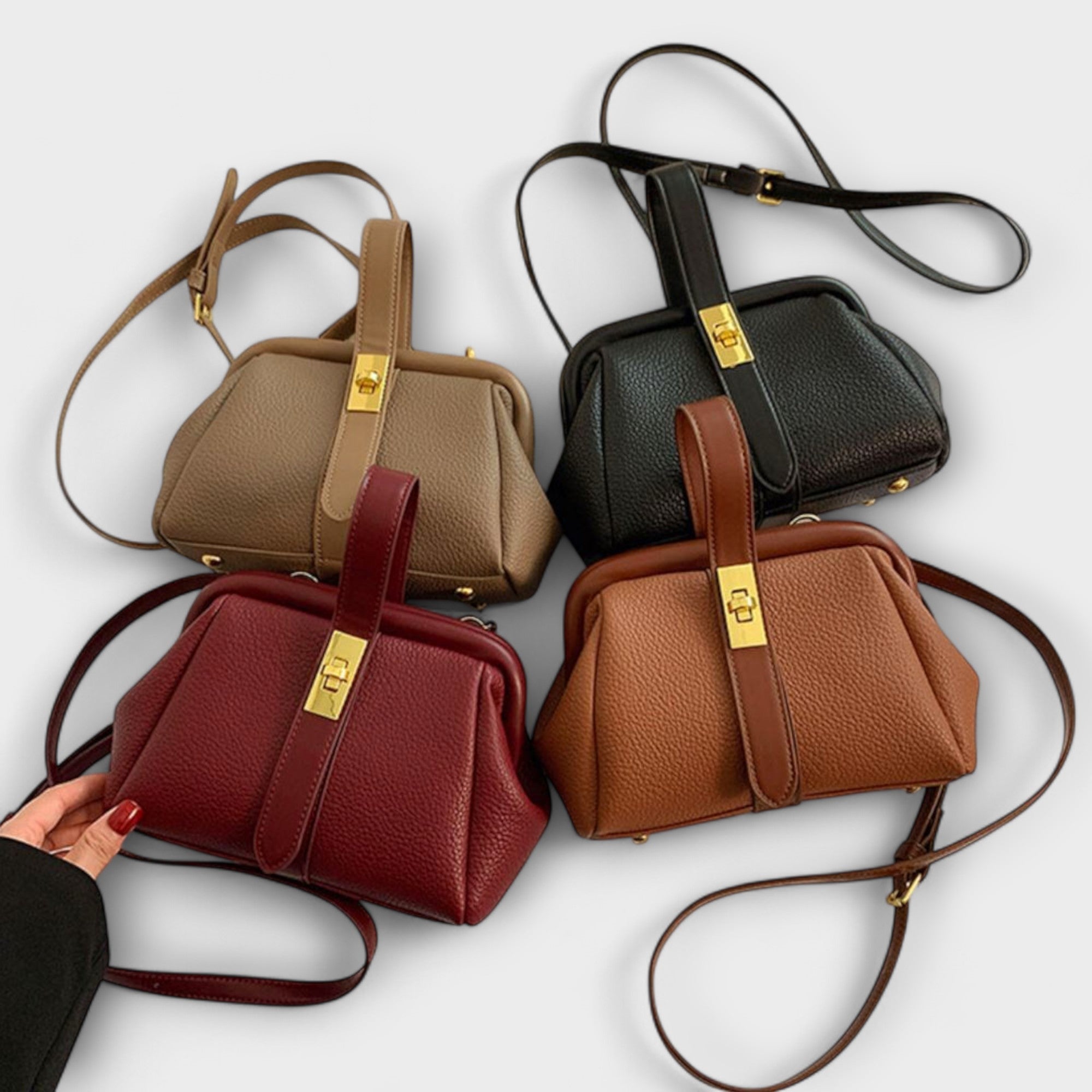Ivoria - Elegante Leder Mini Handtasche Damen