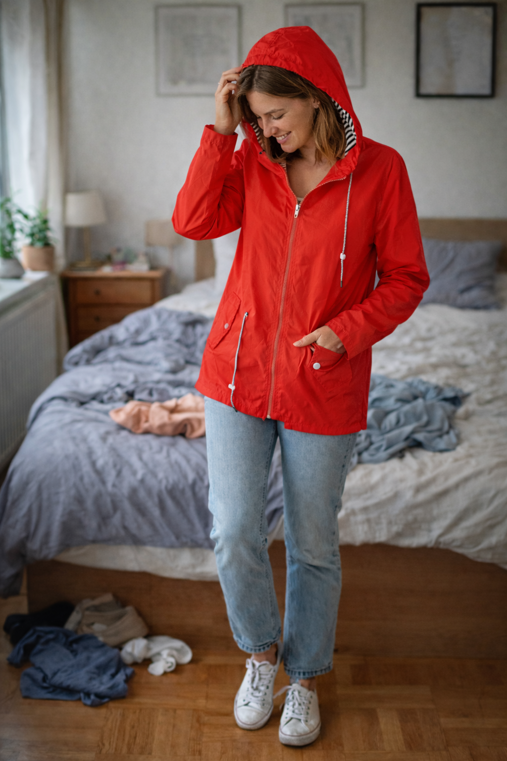 Damen Leichte Übergangsjacke | Mit Kapuze