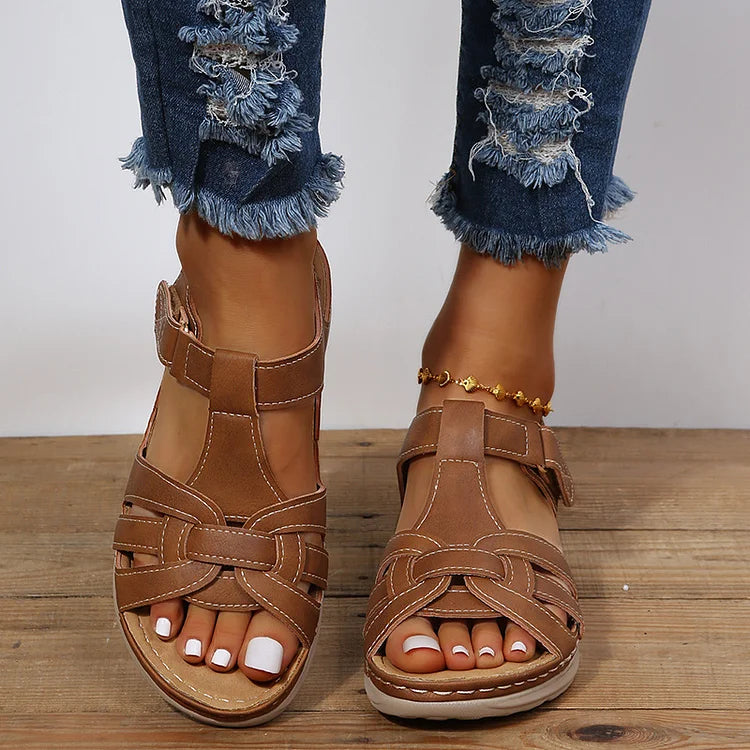 Laird - Orthopädische Leder Sandalen Vintage Stil