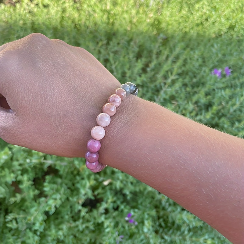 Clarisse - Rosenquarz Perlenarmband