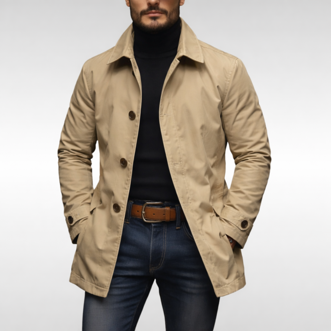 Herren Elegante Übergangsjacke | Mit Knopfverschluss