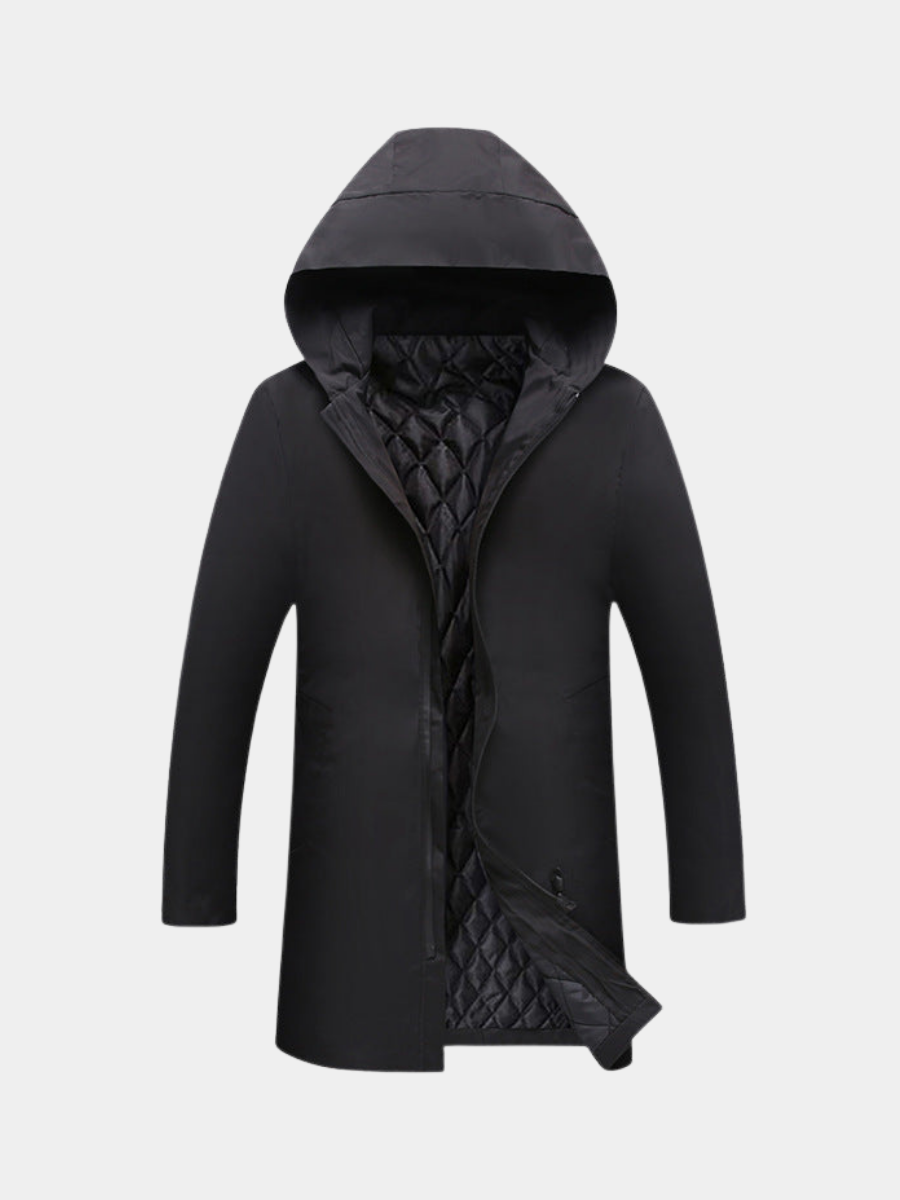 Herren Lange Übergangsjacke | Mit Kapuze