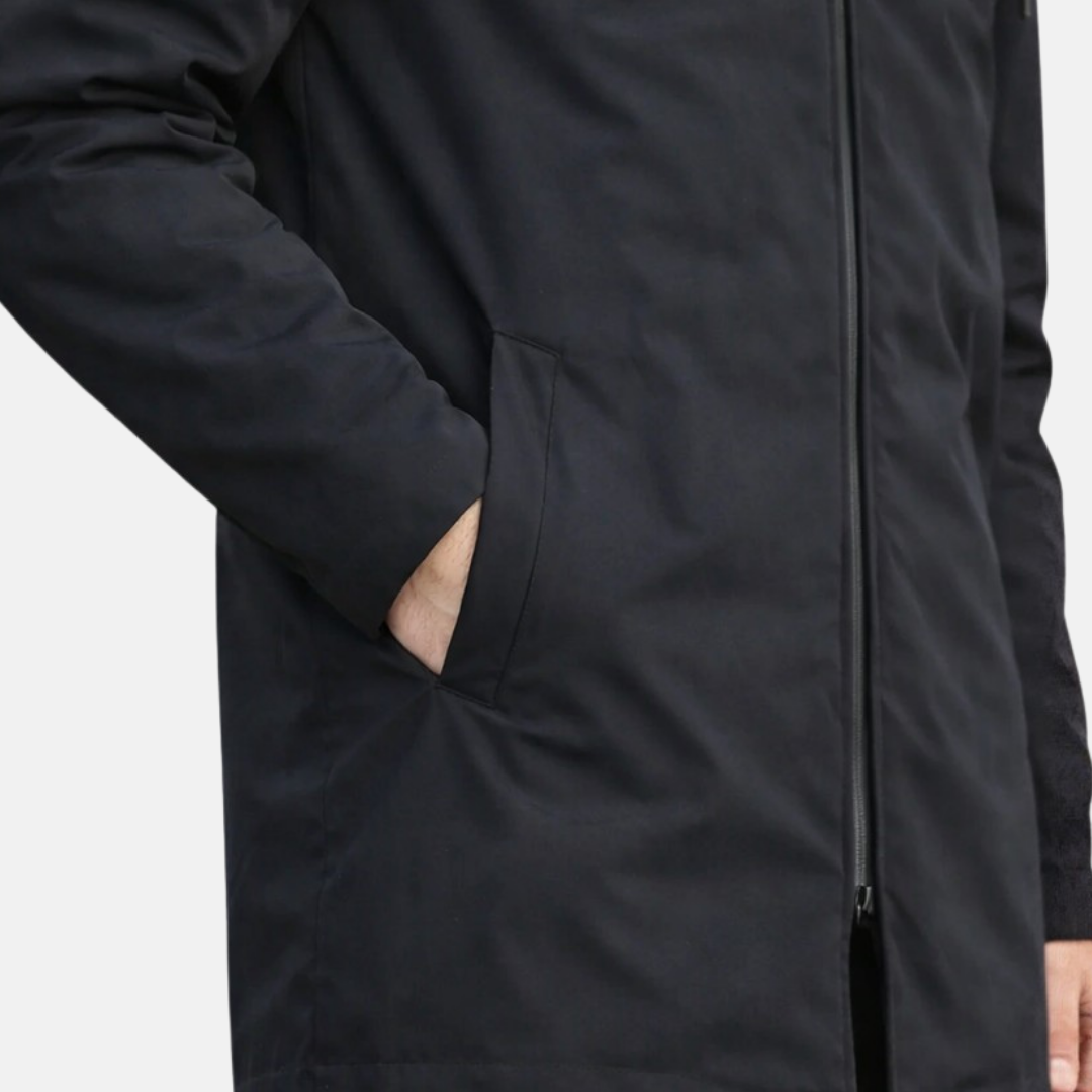 Herren Lange Übergangsjacke | Mit Kapuze
