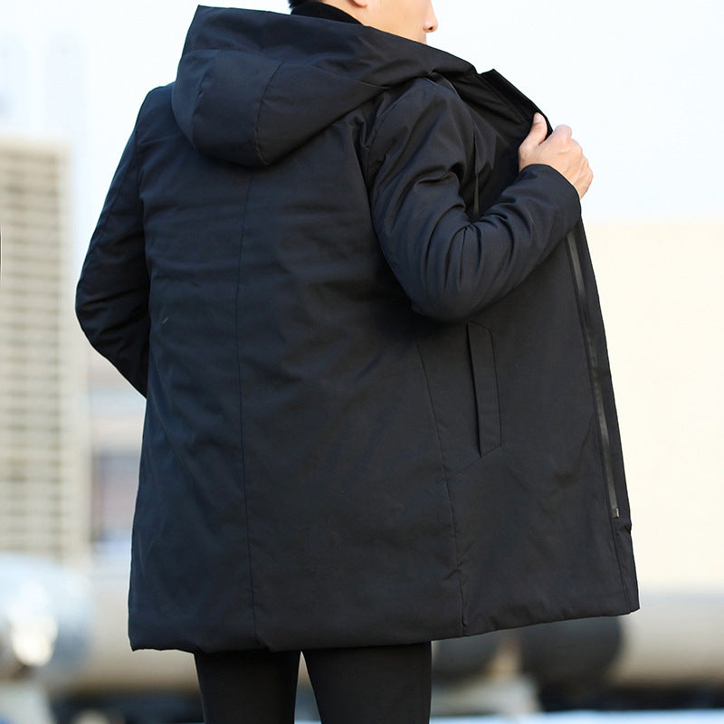Herren Lange Übergangsjacke | Mit Kapuze