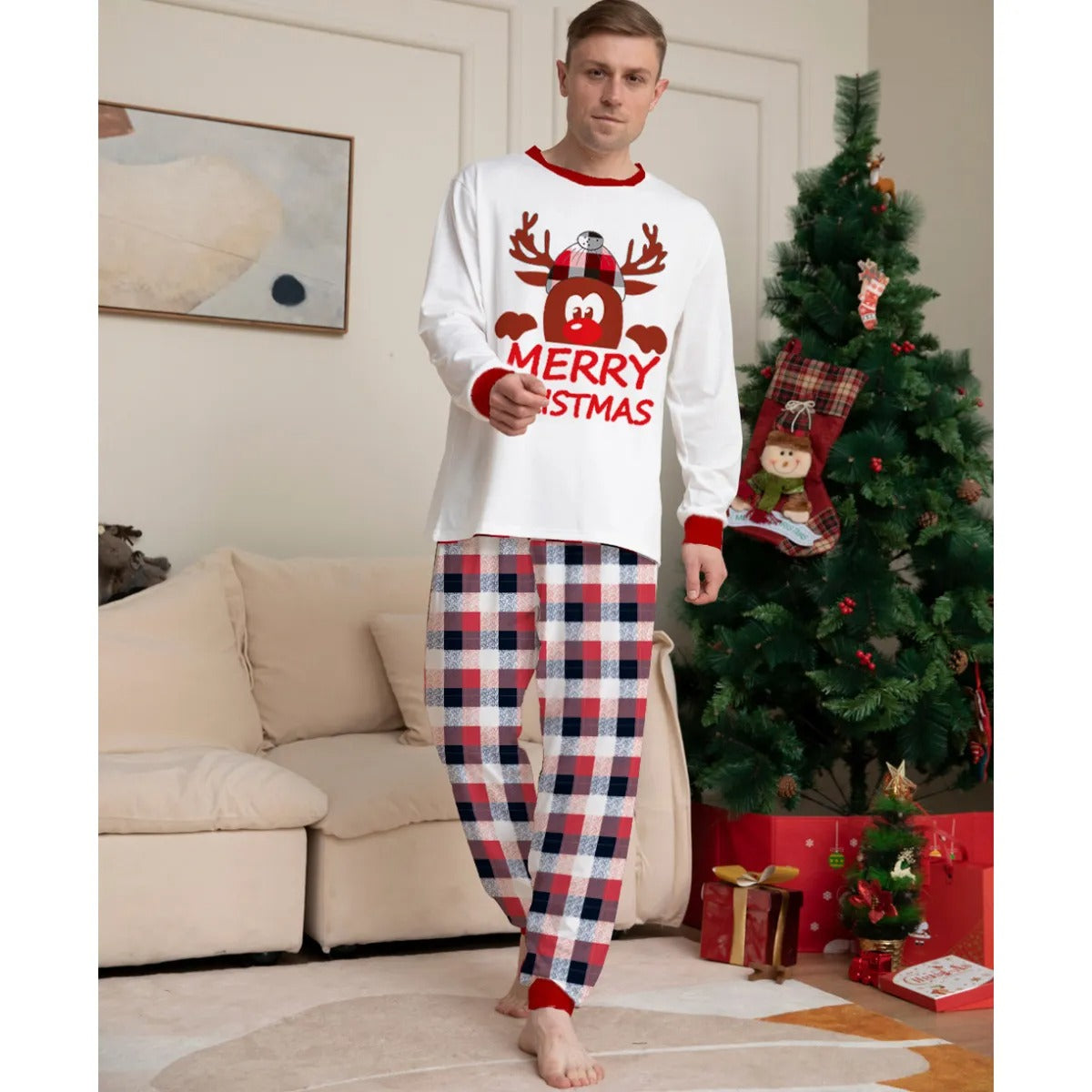Weihnachtspyjama Familie Passende Sets | Weihnachten