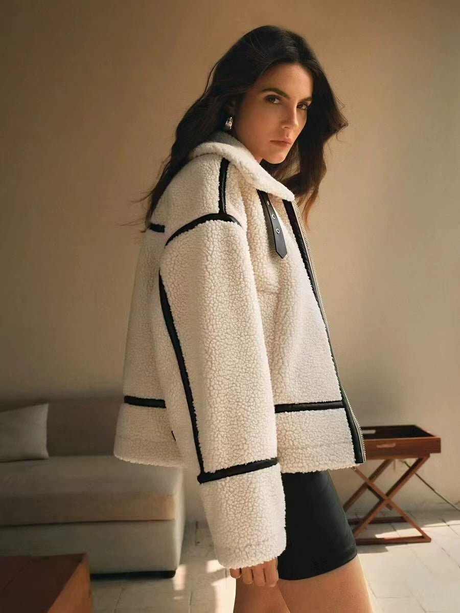 Damen Teddy Fleecejacke Warm | Winter