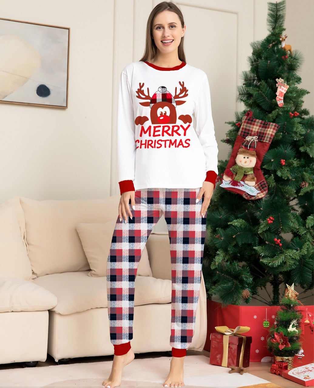 Weihnachtspyjama Familie Passende Sets | Weihnachten