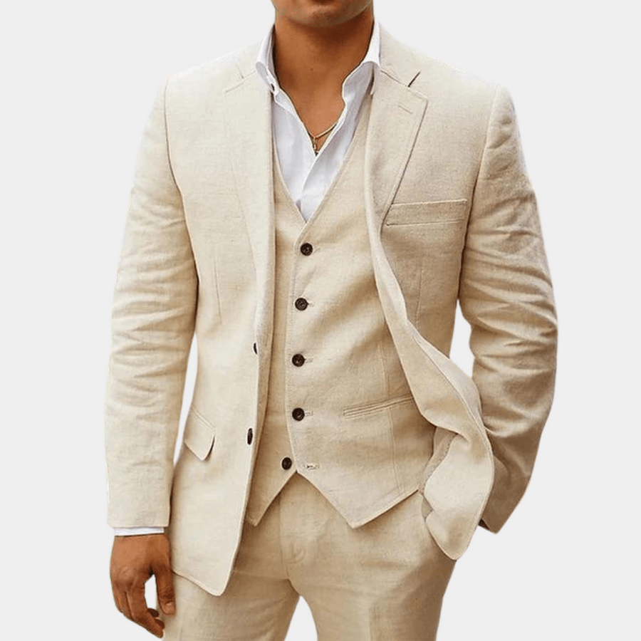Cavero - Traje de boda de lino para hombre