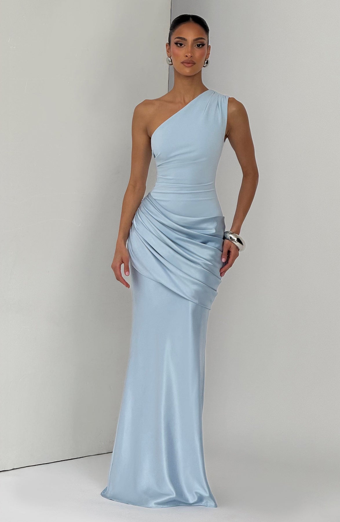 Serelune - Satin Maxikleid Meerjungfrau