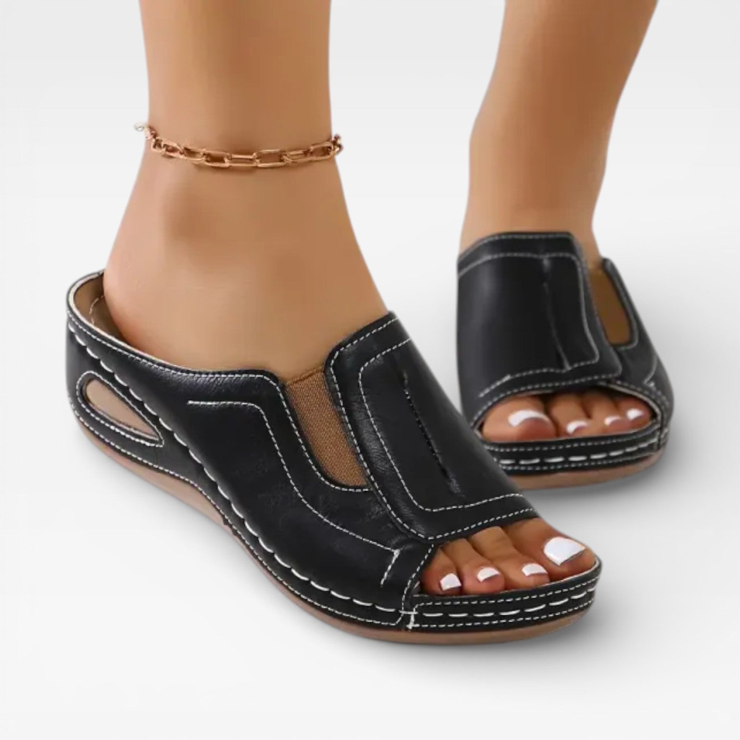 Loravia - Damen Sommer Sandalen Slip On Komfort