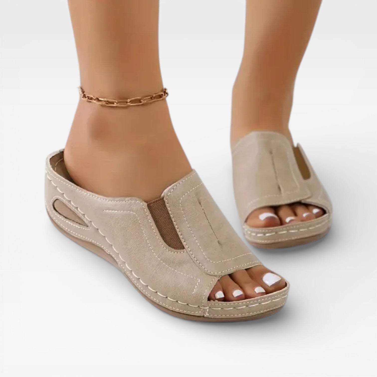 Loravia - Damen Sommer Sandalen Slip On Komfort