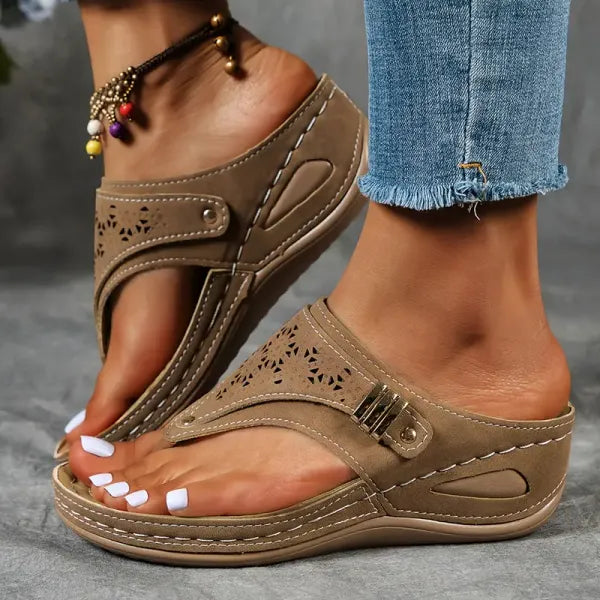 Dianelle - Orthopädische Keilabsatz Sandalen Damen