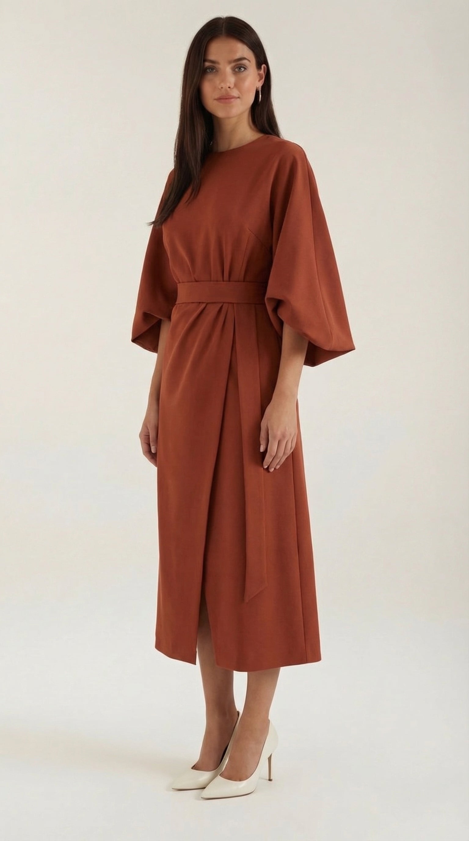 Elorian - Midikleid Mit Ballonärmeln
