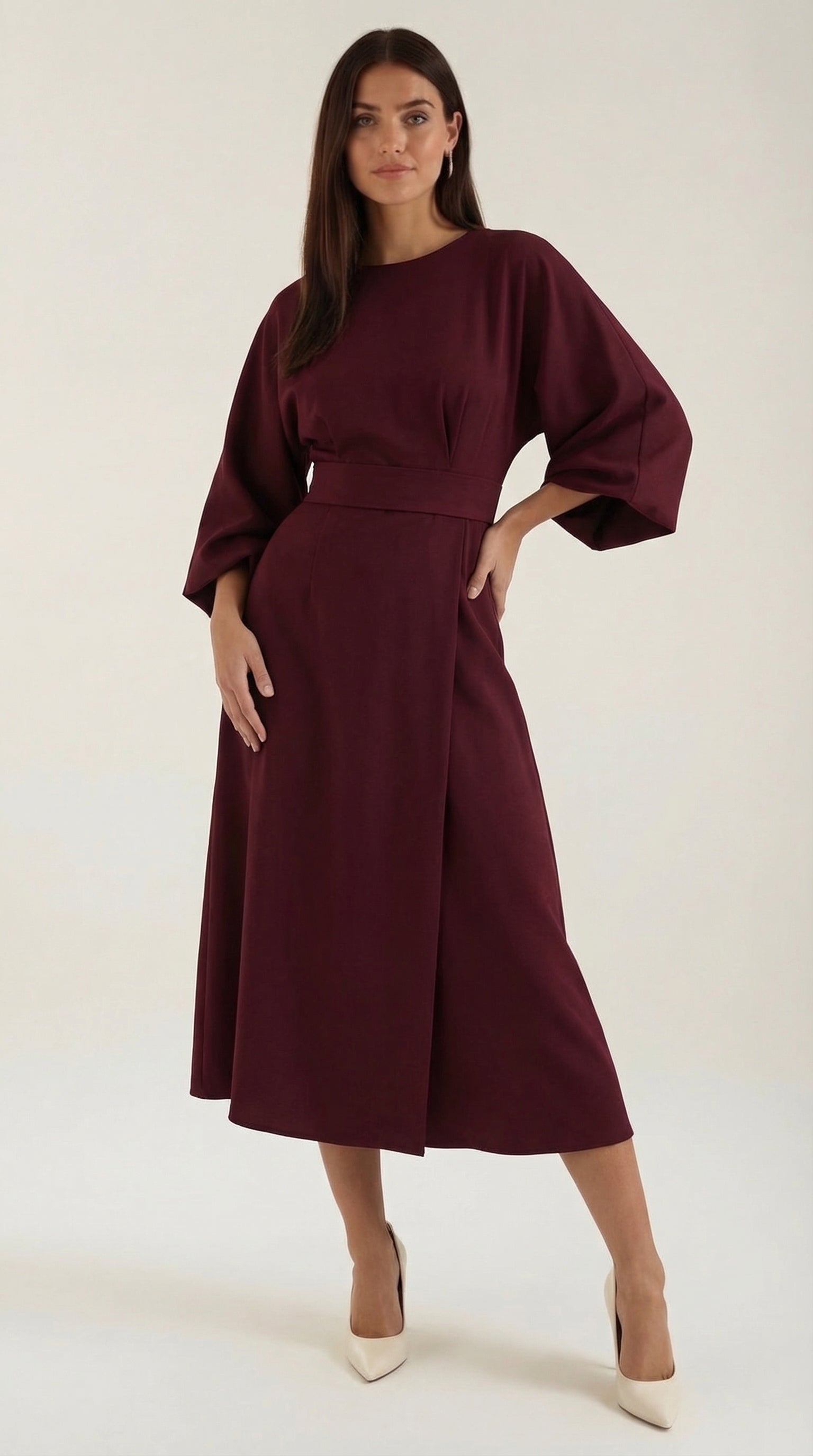 Elorian - Midikleid Mit Ballonärmeln