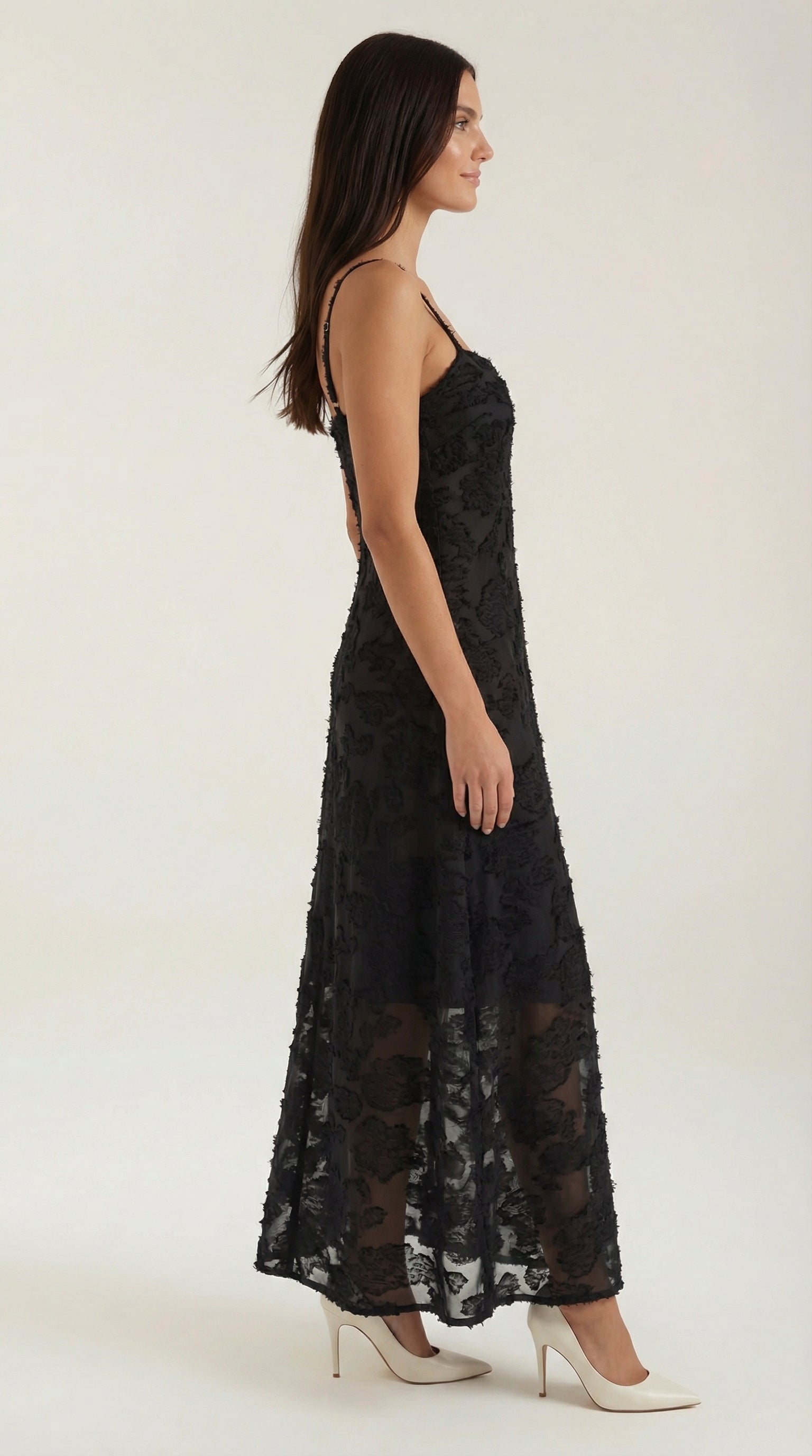 Aravelle - Vestido largo de jacquard
