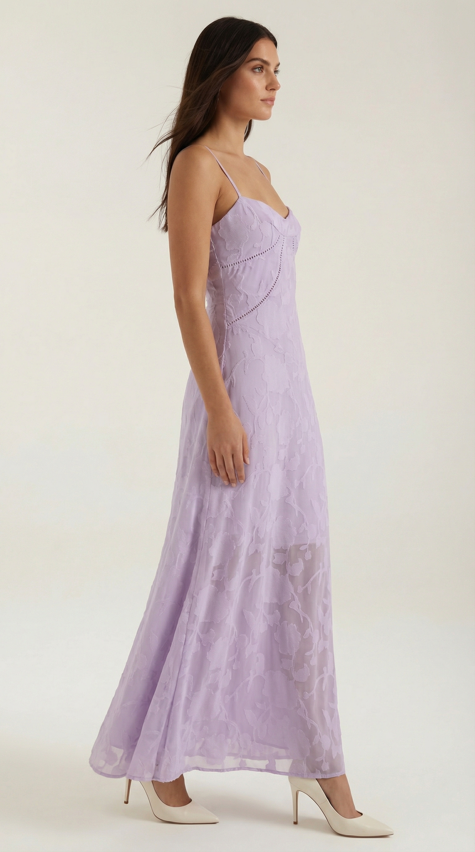 Aravelle - Vestido largo de jacquard
