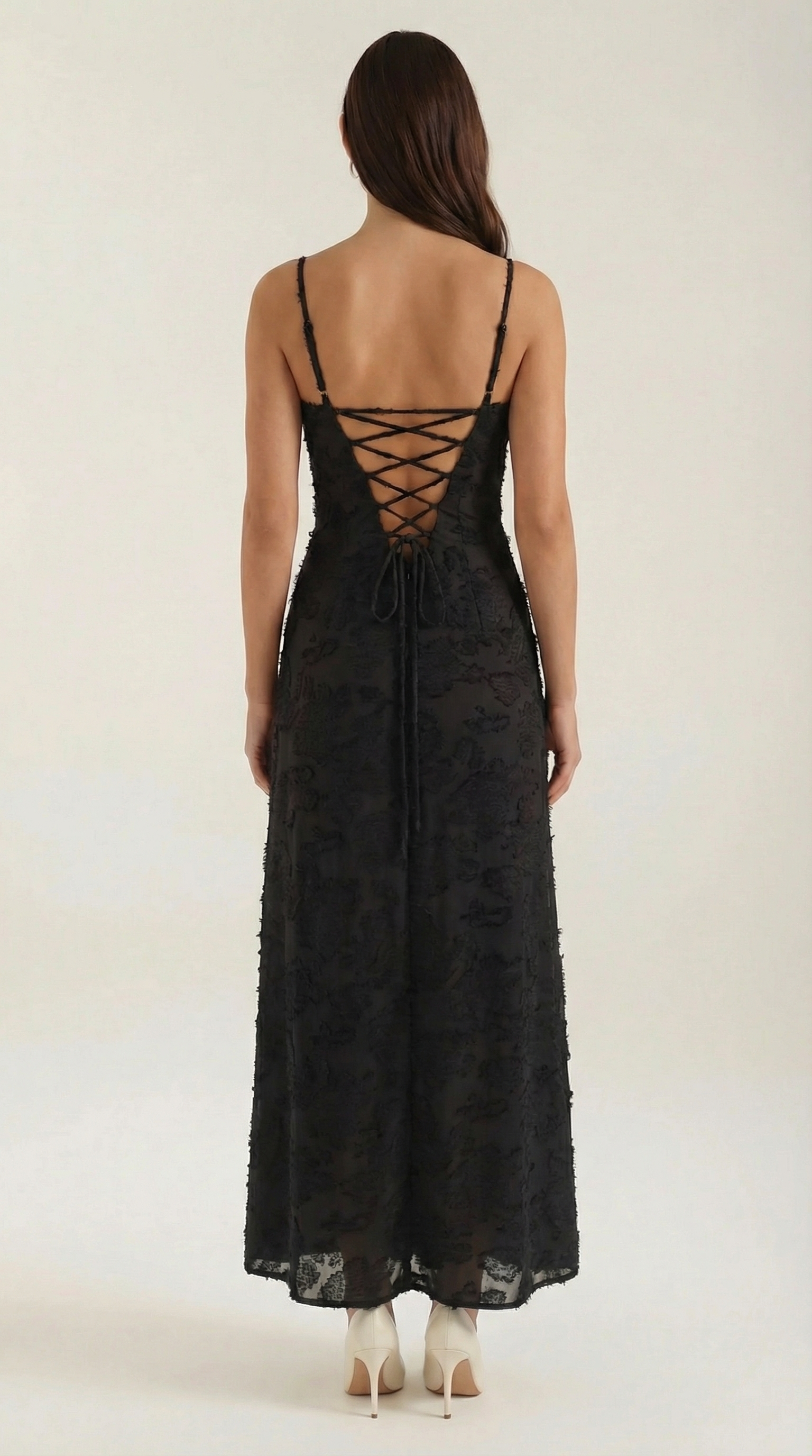 Aravelle - Vestido largo de jacquard