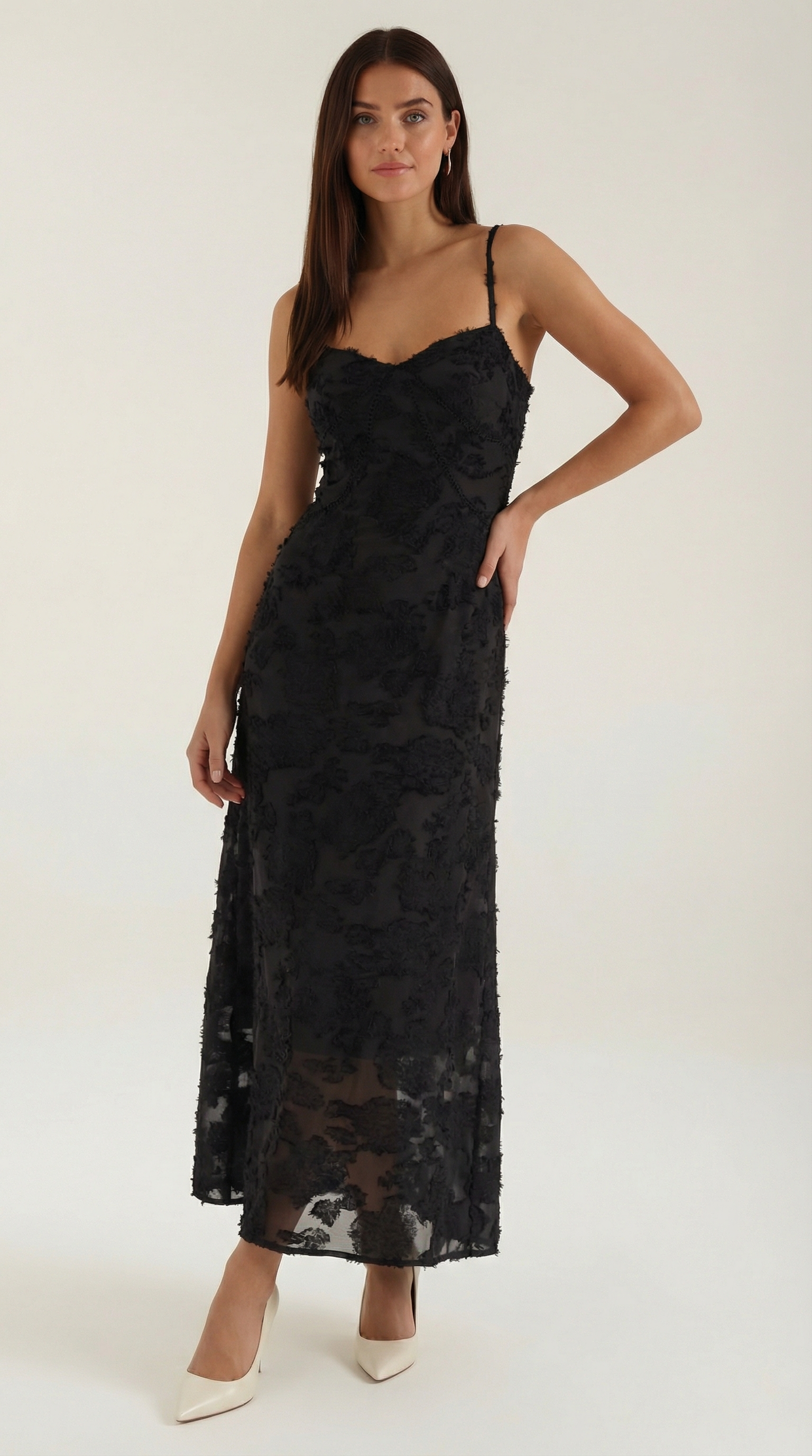 Aravelle - Vestido largo de jacquard