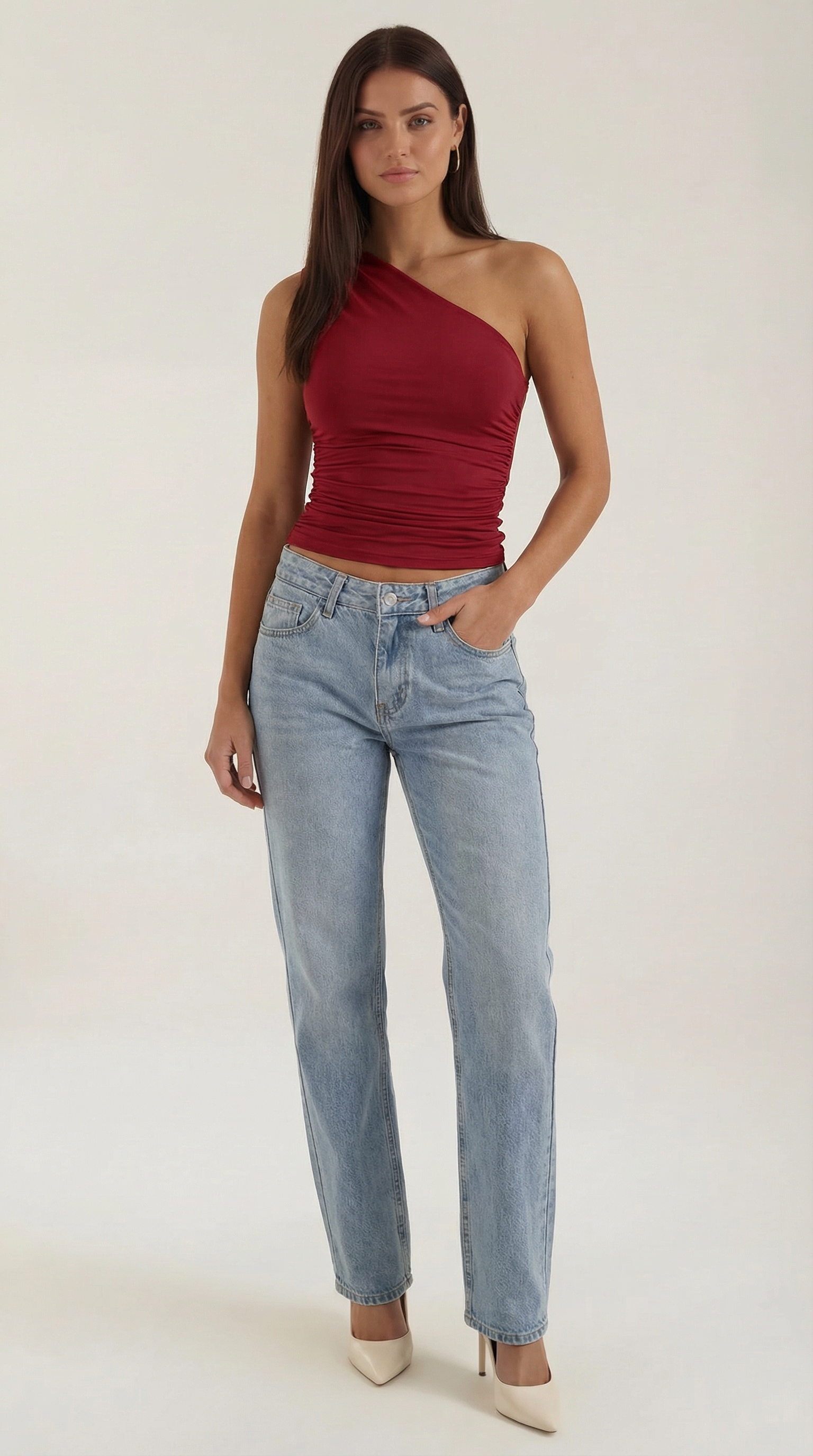 Briona - Top de un hombro sin mangas