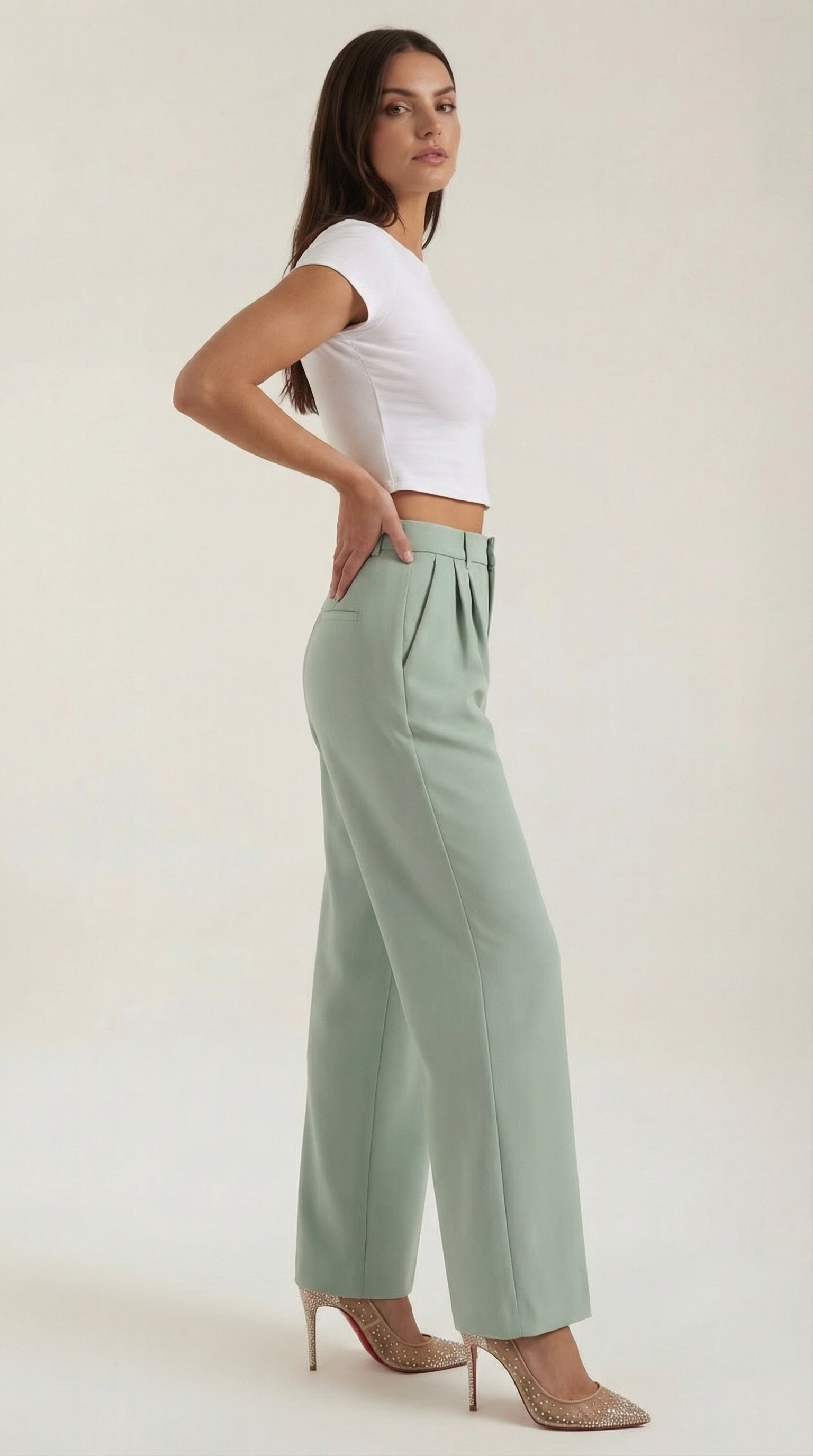 Elmara - Volné dámské kalhoty Plynulé Elegantní