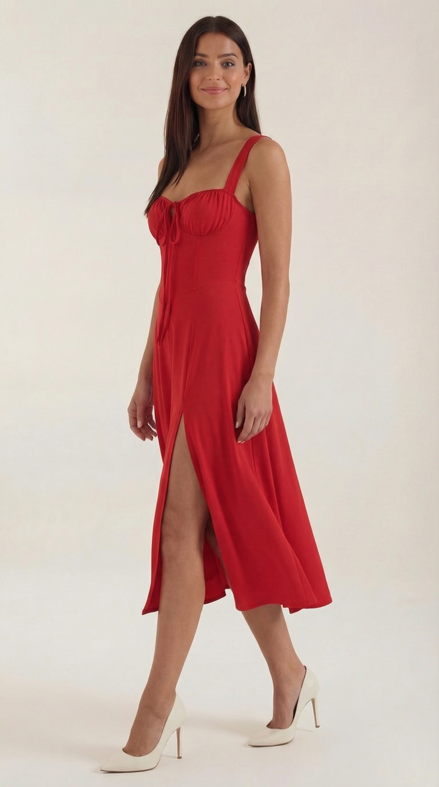 Aveline - Vestido midi con cordones