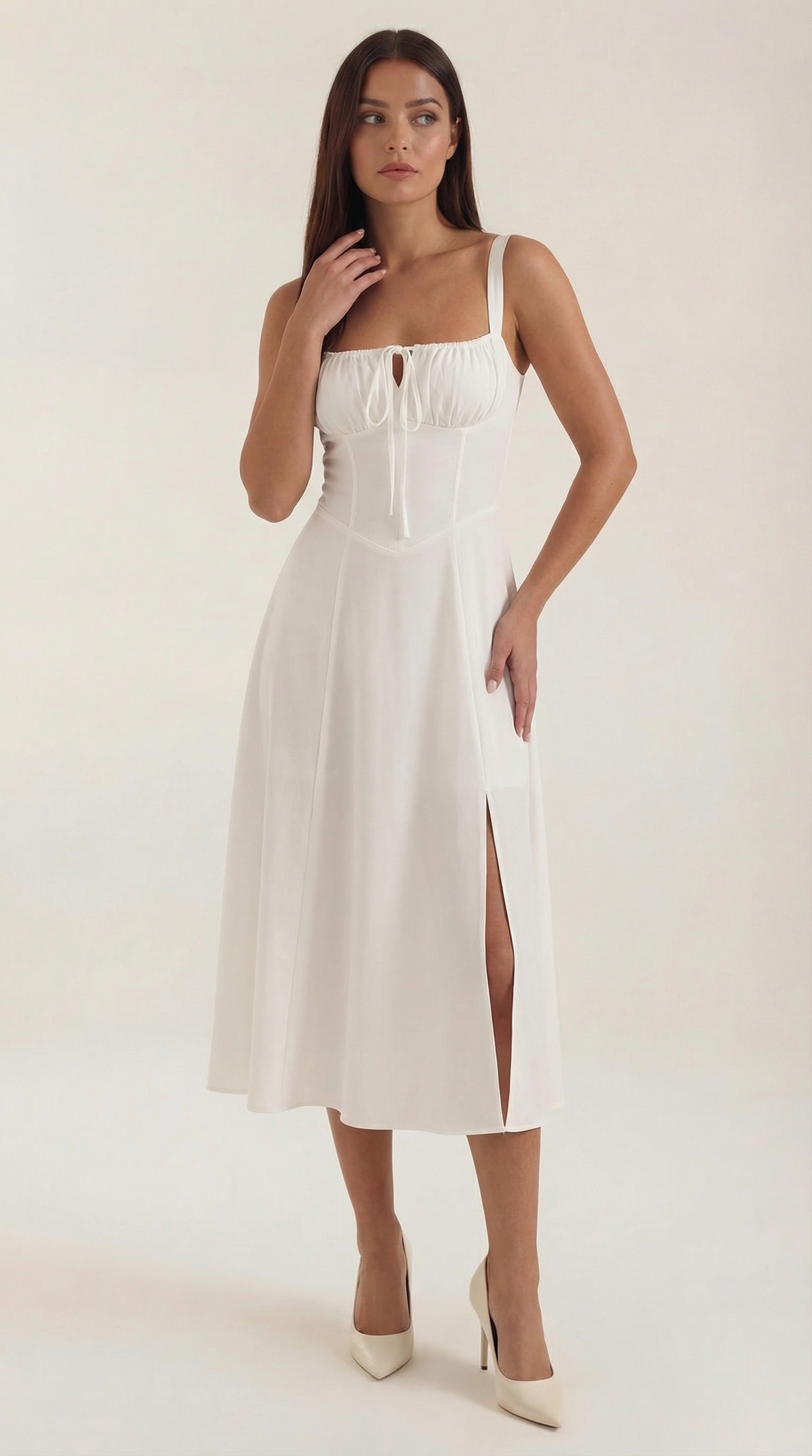 Aveline - Vestido midi con cordones