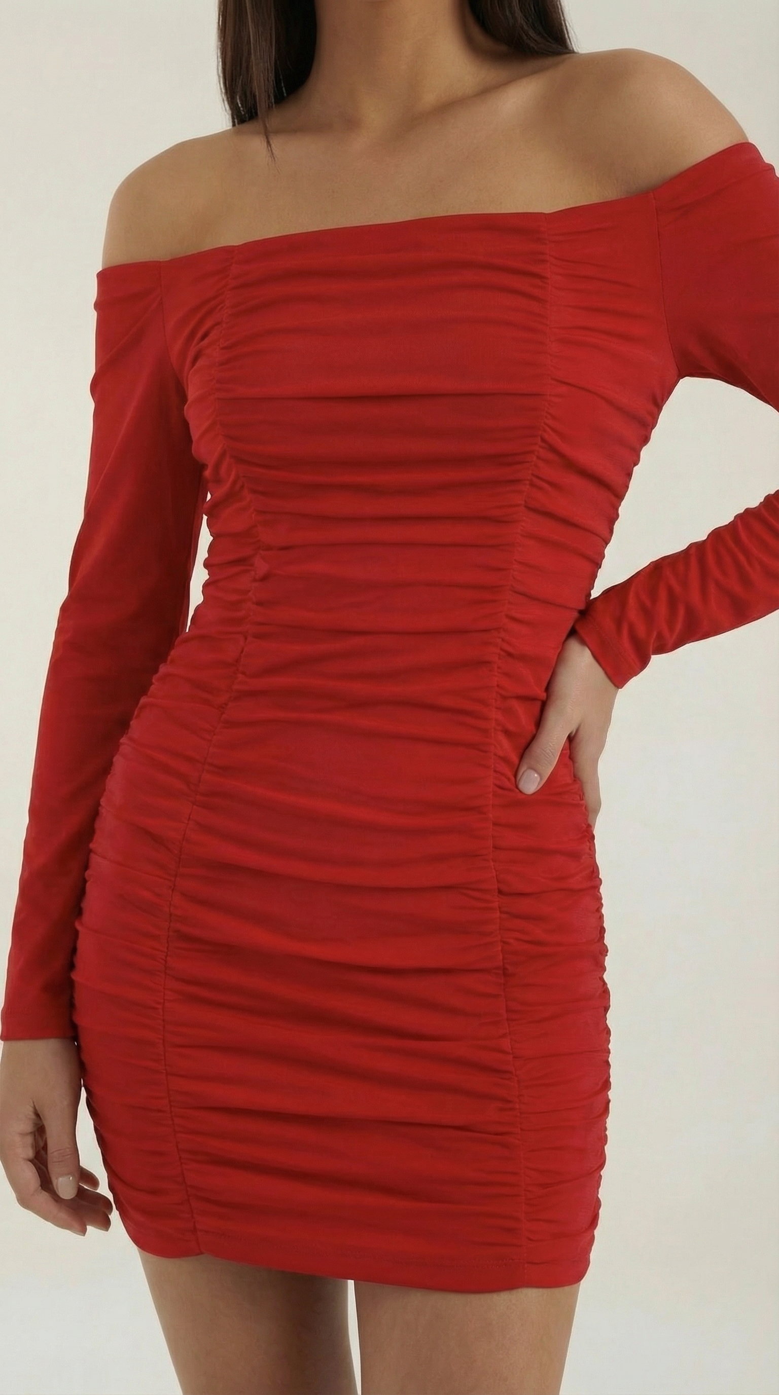 Velmira - Schulterfreies Minikleid