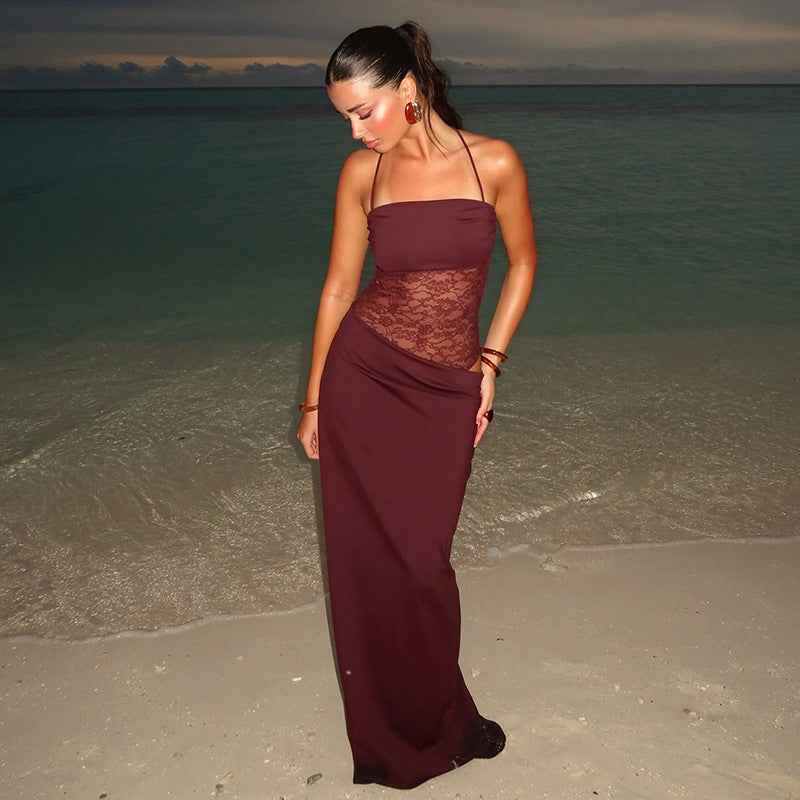 Sinéva - Elegante kanten maxijurk