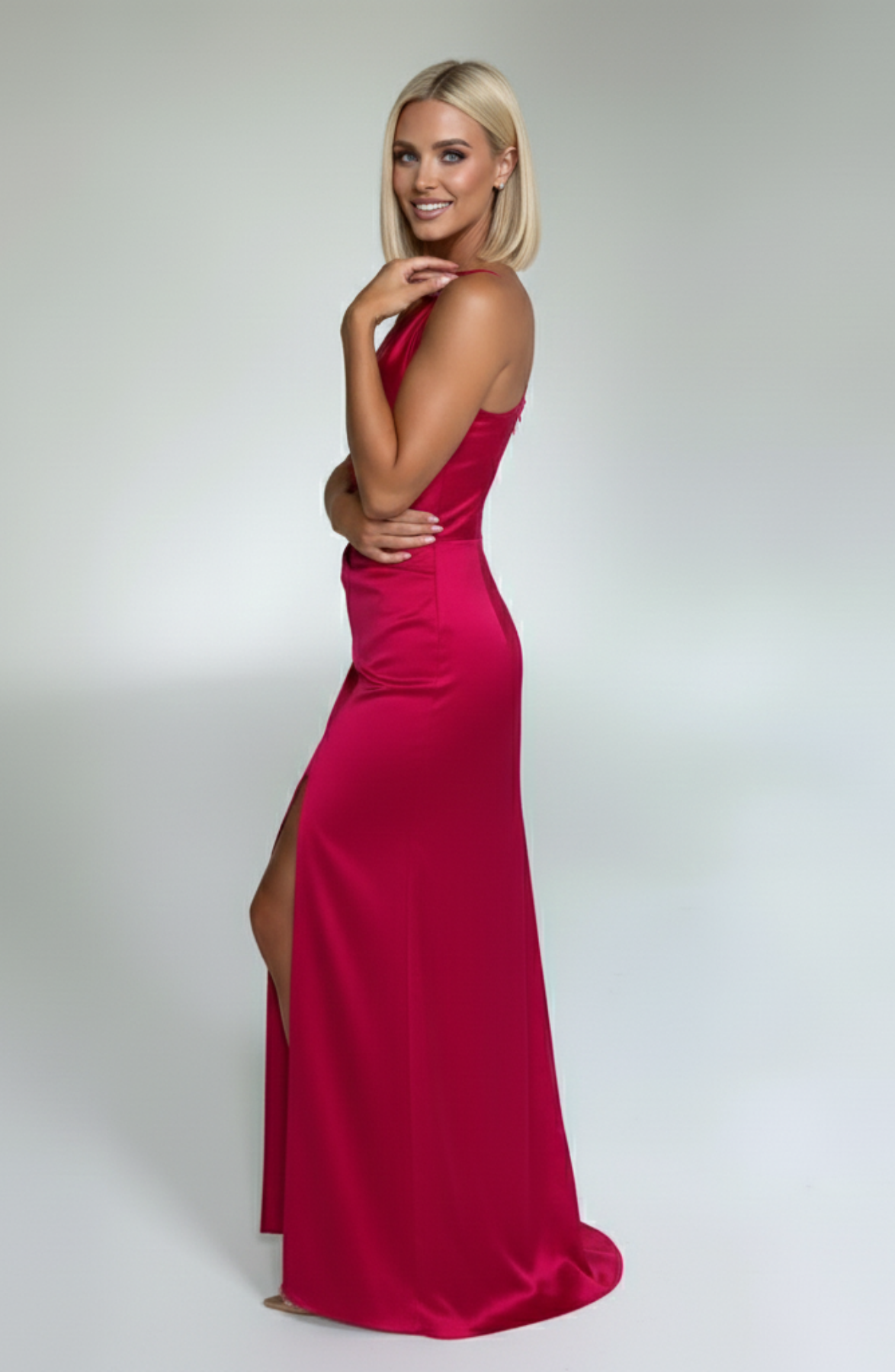 Noime - Rochie maxi elegantă cu un umăr gol