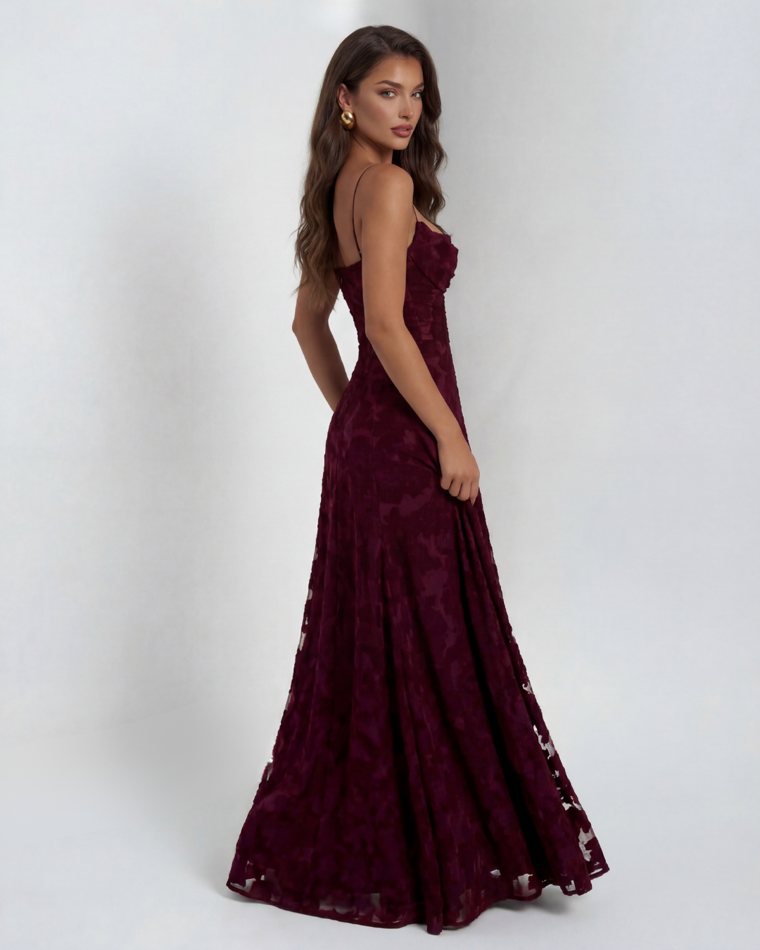 Natalie - sukienka maxi z fakturą dla kobiet